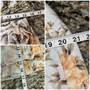 American Eagle Floral Wrap Ruffle Mini Skirt L Yellow Cottagecore Coquette Fairy